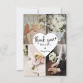 Herz Collage Hochzeit Danke Karte (Vorderseite)