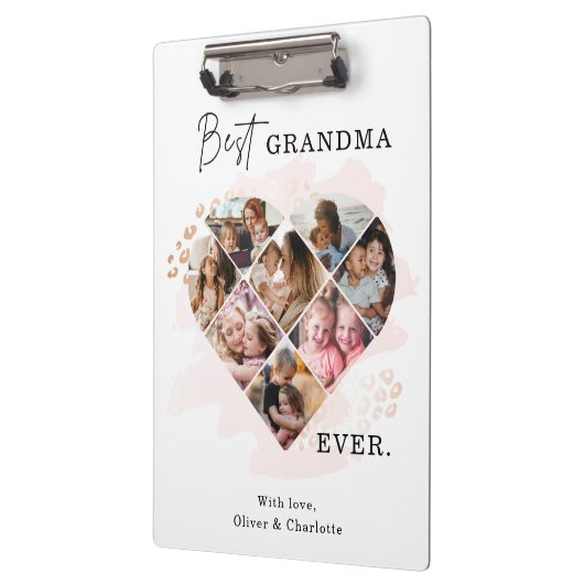 Herz Collage Klemmbrett (Links)