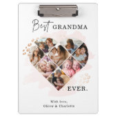 Herz Collage Klemmbrett (Vorderseite)