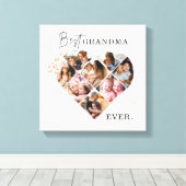 Herz Collage Leinwanddruck (Insitu (Holzboden))