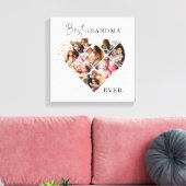 Herz Collage Leinwanddruck (Insitu (Wohnzimmer))