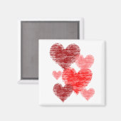 Herz Collage Magnet (Vorderseite/Rückseite)