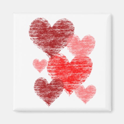 Herz Collage Magnet (Vorne)