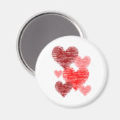 Herz Collage Magnet (Vorderseite/Rückseite)