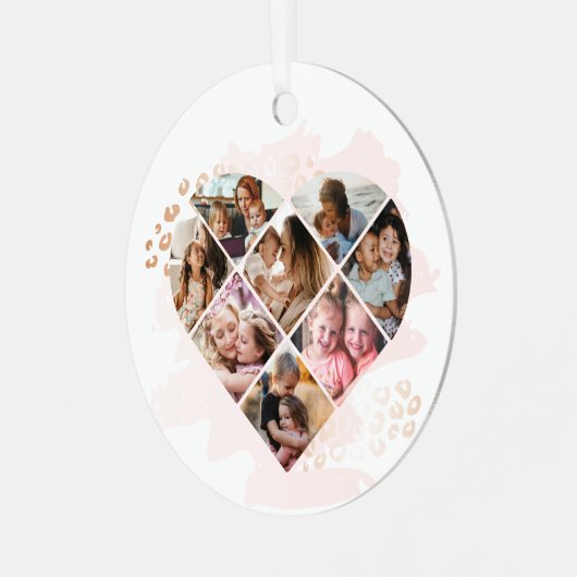 Herz Collage Ornament Aus Metall (Vorderseite links)