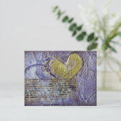 Herz Collage Postkarte (Stehend Vorderseite)