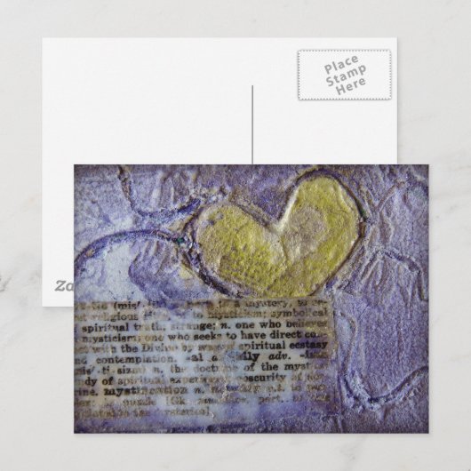 Herz Collage Postkarte (Vorne/Hinten)