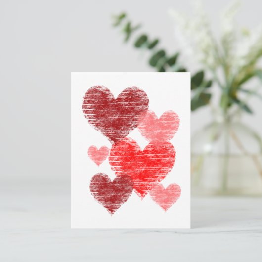 Herz Collage Postkarte (Stehend Vorderseite)