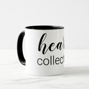 Herz-Collector, schwarz und weiß Tasse