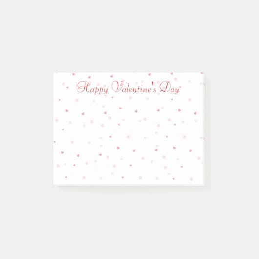 Herz Confetti Post-It-Notes Post-it Klebezettel (Vorderseite)