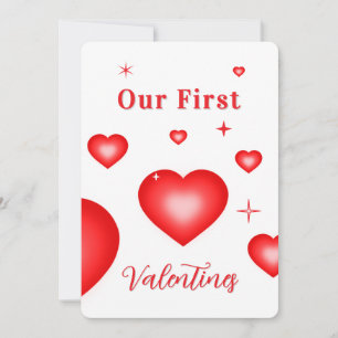Herz-Coupon Valentinskarte mit Blasen Einladung