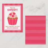 Herz Cupcake Valentine's Klassenzimmer Karten (Vorne/Hinten)