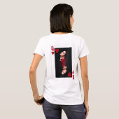 Herz-Dame Rot Foto Gewerbe Friseur  T-Shirt (Schwarz voll)