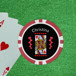 Herz Dame Spielkarte Rote Herzen Schwarz Pokerchips