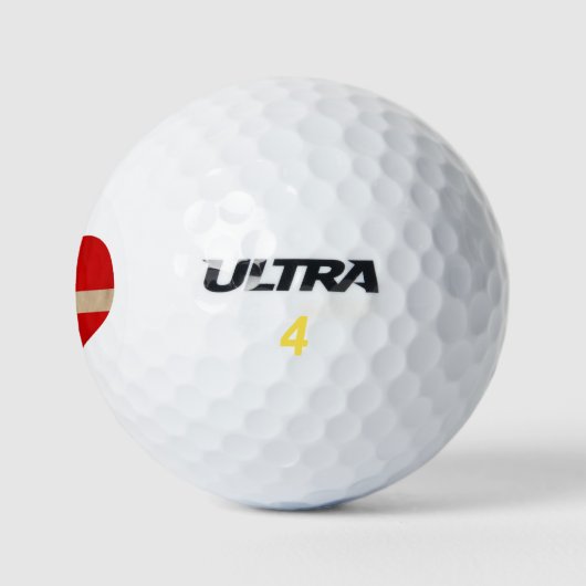 Herz Dänemarks Golfball (Logo)