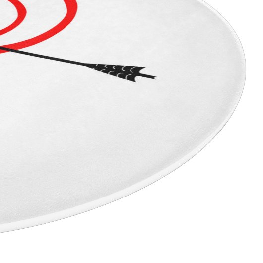 Herz Dartscheibe mit Pfeil Schneidebrett (Ecke)