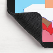 Herz, das eine Rede über Liebe hält: Mousepad (Ecke)