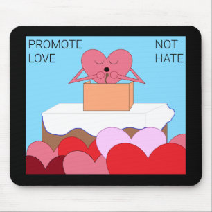 Herz, das eine Rede über Liebe hält: Mousepad