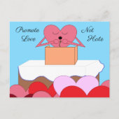 Herz, das eine Rede über Liebe hält: Postkarte (Vorderseite)