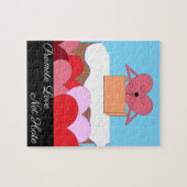 Herz, das eine Rede über Liebe hält: Puzzle (Horizontal)