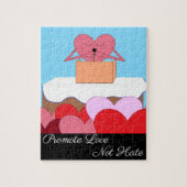 Herz, das eine Rede über Liebe hält: Puzzle (Vertikal)