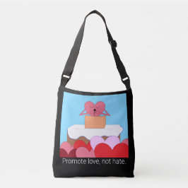 Herz, das eine Rede über Liebe hält: Tragetaschen Mit Langen Trägern