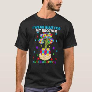 Herz, das ich Blau trage für das Autismus-Bewussts T-Shirt