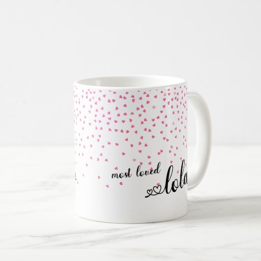 Herz der am meisten geliebten Lola Kaffeetasse (VorderseiteRechts)