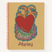 Herz der Beat: Doodles für Musikfans: Orange Notizblock (Vorderseite)