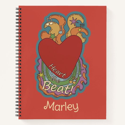 Herz der Beat: Doodles für Musikfans: Rot Notizblock (Vorderseite)