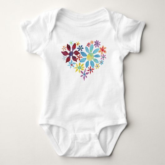 Herz der Blume Baby Strampler (Vorderseite)