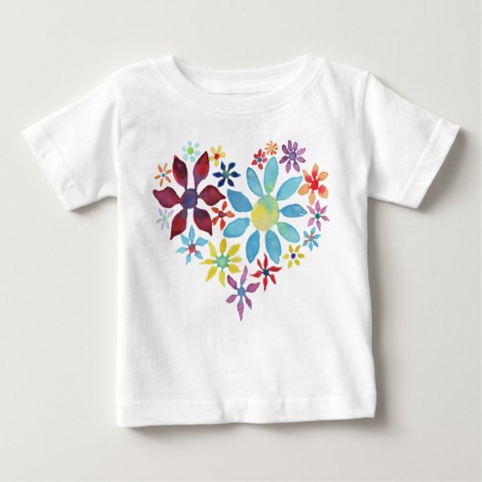 Herz der Blume Baby T-shirt (Vorderseite)
