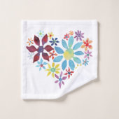 Herz der Blume Badhandtuch Set (Waschlappen)