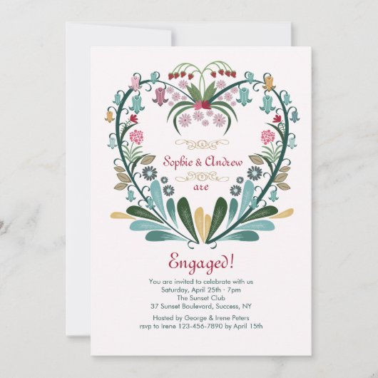 Herz der Blume Einladung (Vorderseite)