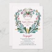 Herz der Blume Einladung (Vorne/Hinten)