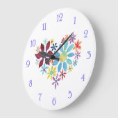 Herz der Blume Große Wanduhr (Winkel)