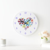 Herz der Blume Große Wanduhr (Zuhause)