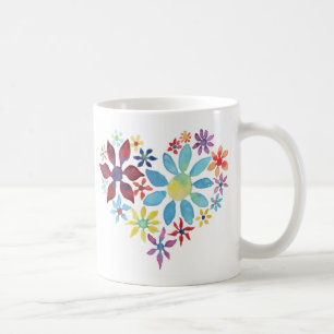 Herz der Blume Kaffee Tasse