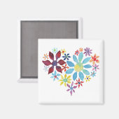 Herz der Blume Magnet (Vorderseite/Rückseite)