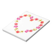Herz der Blume Notizblock (Rotiert)