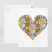 Herz der Blume Postkarte (Vorne/Hinten)