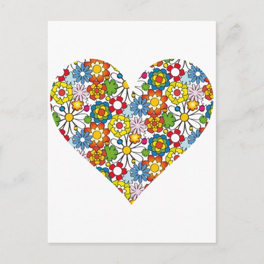 Herz der Blume Postkarte (Vorderseite)