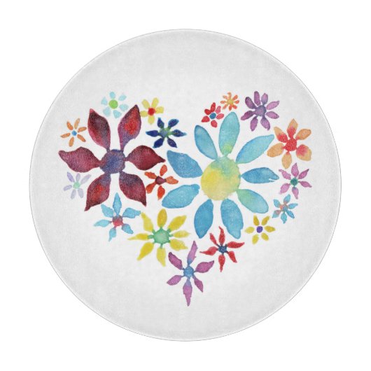 Herz der Blume Schneidebrett (Vorderseite)