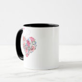 Herz der Blumen – Wasserfarbenbouquet Tasse (Vorderseite Links)