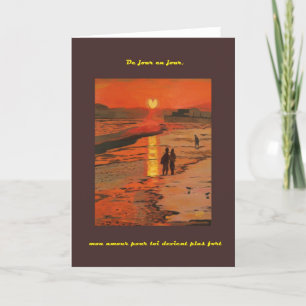 Herz der Crepuscule Karte (Sunset Heart card)