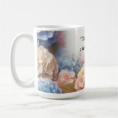 Herz der Dankbarkeit Hydrangeen Kaffeetasse (Links)