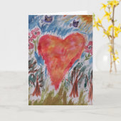 Herz der Faltkarte Planet Karte (Gelbe Blume)