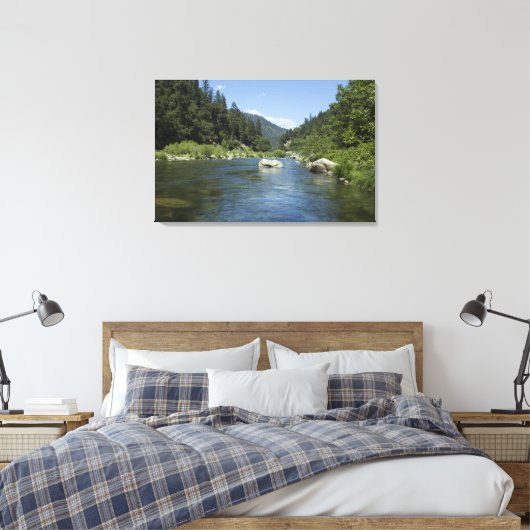 Herz der Feather River Triptychon Mauer Leinwanddruck (Insitu (Schlafzimmer))