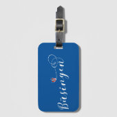 Herz der Flagge Büsingen am Hochrhein Gepäckanhänger (Vorderseite Vertikal)