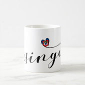 Herz der Flagge Büsingen am Hochrhein Kaffeetasse (Mittel)